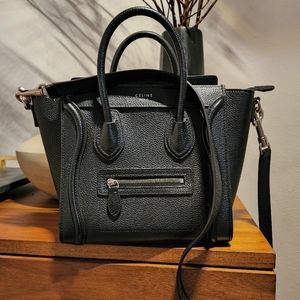Celine Nano luggage drummed leather